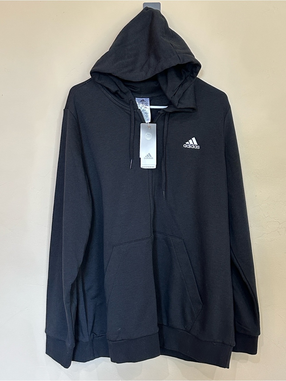 NWT Adidas Essentials Linear Full-Zip French Terry Hoodie Womens Sz 2X